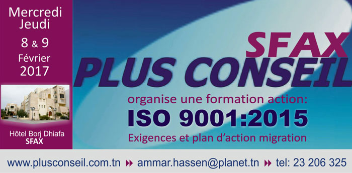 Formation Action Sfax ISO 9001:2015